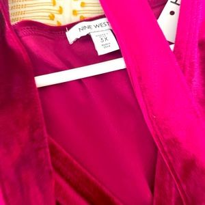 Nine West Pink velvet dress